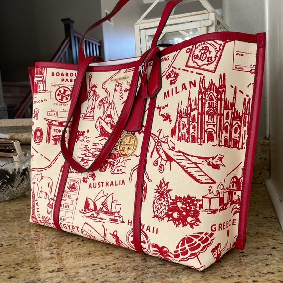 Tory Burch Handbags - New Tory Burch Perry printed canvas & leather